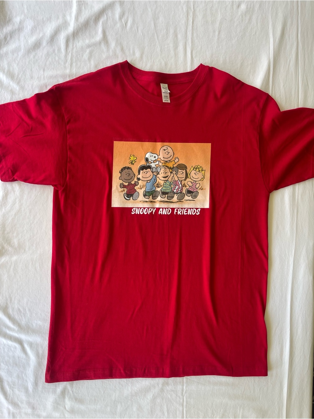 Snoopy and Friends Red Short Sleeve Graphic Tee